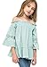 Mrignt Big Girls Cotton Casual Sling Off Shoulder 3/4 Speaker Sleeves Top(S,11-12/Age)