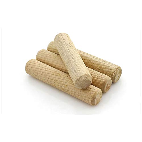 Ochoos M6 Wooden Dowel Cabinet Drawer Round Fluted Wood Dowel Pins Rods Set Furniture Fitting 6mm L=20/25/30/40mm - (Diameter: M6, Length: 25mm 100pcs) - Thumbnail 6