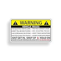 Funny Vehicle Safety Warning Rules Sticker Adhesive Vinyl for Car Truck Window Graphic Bumper