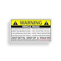 Funny Vehicle Safety Warning Rules Sticker Adhesive Vinyl for Car Truck Window Graphic Bumper