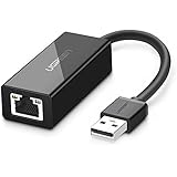 UGREEN Ethernet Adapter USB 2.0 to 10/100 Network RJ45 Lan Wired Adapter for Nintendo Switch, Wii, Wii U, Macbook, Chromebook, Windows 10, 8.1, Mac OS, Surface Pro, Linux ASIX AX88772 Chipset (Black)