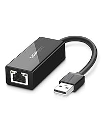 UGREEN Adaptador Ethernet USB 2.0 a 10 100 Red LAN Cable RJ45 Adaptador para Nintendo Switch, Wii, Wii U, MacBook, Chromebook, Windows 10, 8.1, Mac OS, Surface Pro, Linux ASIX AX88772 Chipset, Negro