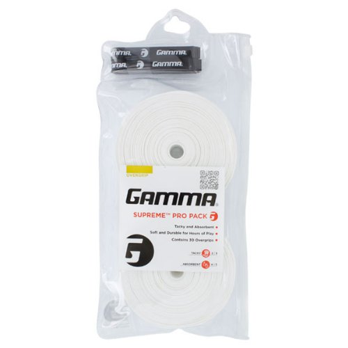 GAMMA AGS0310 Supreme Overgrips 30/Pk WHT
