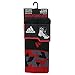 adidas Youth Boys Energy Camo 2-Pack Crew Socks, Black/Power Red/Onix, Medium