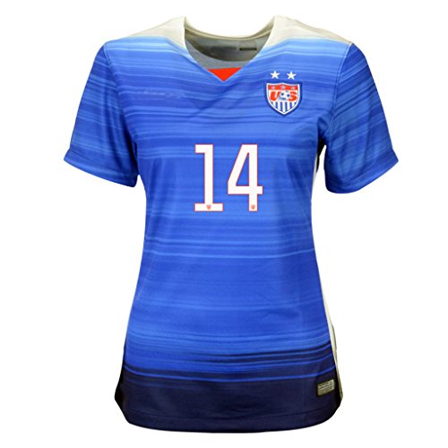 Blue #14 MIAZGA Away Soccer Jersey Women's 2014 (S/M/L/XL)