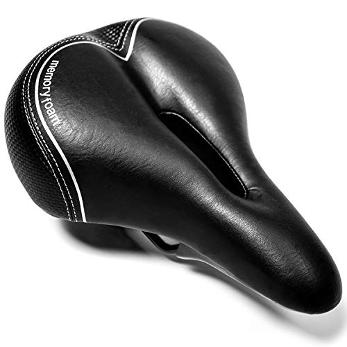 Most Comfortable Bike Seat for Women- Padded Bicycle Saddle with Soft Cushion - Replacement Bike Saddle Improves Riding Comfort on Your Exercise Bike - Women's Bicycle Seat (Memory Foam)