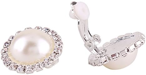 Pearl Clip Earring Without Piercing Girl's Double Layer Round Shape Charm Jewelry