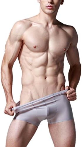 Seamless Free Breathing Sexy Mens Boxer Briefs Underwear Super Smooth and Thin Dry Fast Milk Ice Silk Material