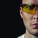 BLUPOND Night Driving Glasses - Semi Polarized Yellow Tint HD Vision Anti Glare Lens - Unbreakable Metal Frame with Car Clip Holder - Knight Visor (BlackCase)