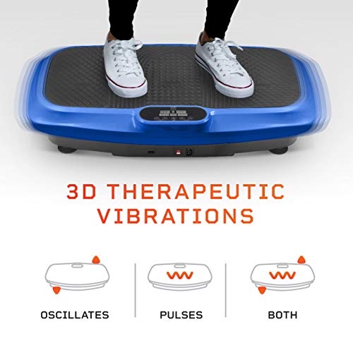 LifePro 3D Vibration Plate Exercise Machine - Dual Motor Oscillation, Pulsation 3D Motion Vibration Platform - Full Whole Body Vibration Machine for Home Fitness (Blue)