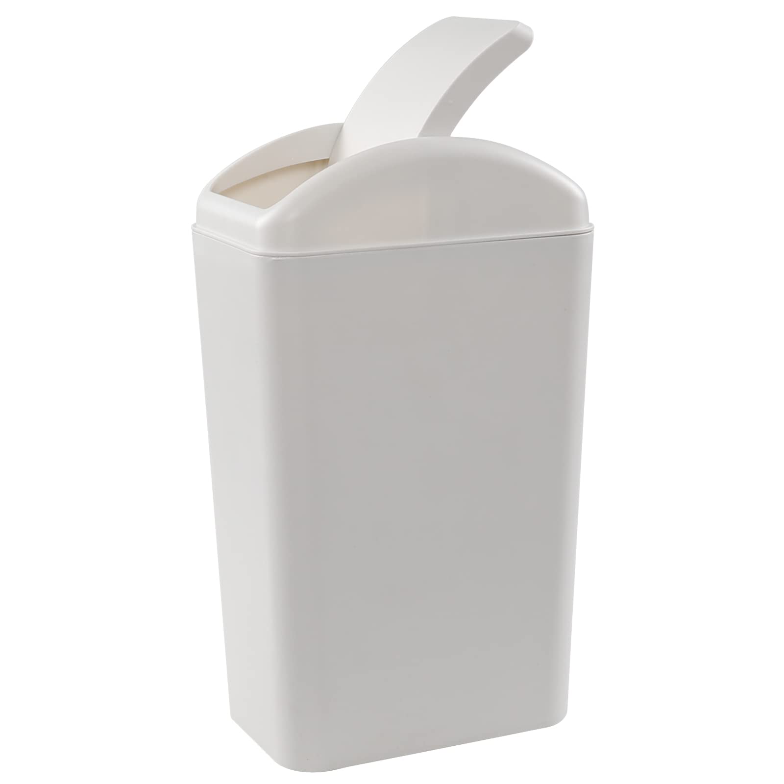 Ucake 14 L Trash Bin with Swing Lid, Plastic Slim Swing Bin