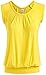 Short Sleeve Top Loose Fit Top for Women Scoop Neck Gathered Banded Shirt - USA
