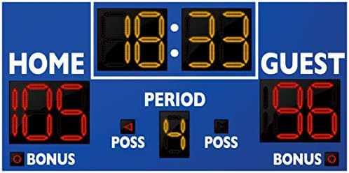 Varsity Scoreboards Permanent 8' x 4' x 8" Basketball Scoreboard Model 2230