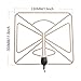 HDTV Antenna, AmGood 50 Miles Range 1080P Digital TV Antenna Indoor with Detachable Amplifier & 9.8ft Coax Cable for Highest Performance - Upgraded Version Better Reception - Super Thin-Transparent