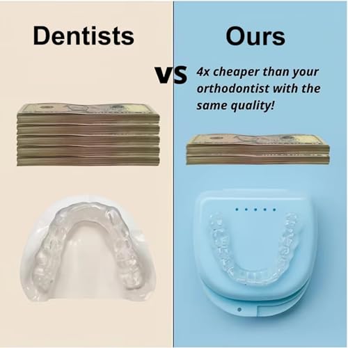 Auqewl Moldable Teeth Whitening Trays, 5 Piece Trimmable Food Grade Silicone Teeth Whitening Moulds, BPA Free Reusable Dental Trays with Storage Case for Home Use