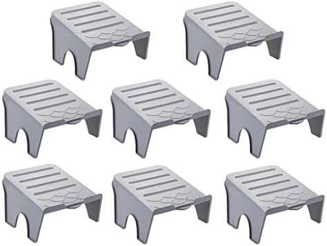 Shoe Slots Organizer Adjustable Shoe Racks Space Saver Shoe Holder 8/10 Piece Set (Color : Gray, Size : 8 piece set)