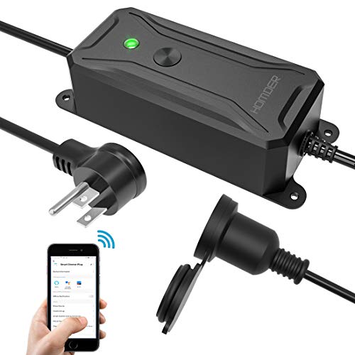 Outdoor Dimmer, Homder Smart Plug for String Lights,Smart APP WiFi Dimmer Switch Compatible with Alexa Google Home-350W Max Power/IP44 Waterproof/Stepless Dimming for Dimmable LED String Lights - Thumbnail 7