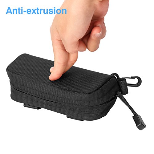 IronSeals Tactical Sunglasses Case, Tactical Zipper Portable Eyeglasses Carrying Case Sunglasses Hard Case Glasses Pouch