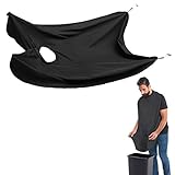 Beard Bib Apron,Bagvhandbagro Beard Catcher Apron,Apron Beard Cape with Double Suction Cups for Shaving Hair Clippings Catcher and Grooming Cape Apron