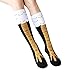 kaifongfu Women Girl Socks, Funny Casual Chicken Creative Print Cartoon Thigh Socks (Free Size, Black)