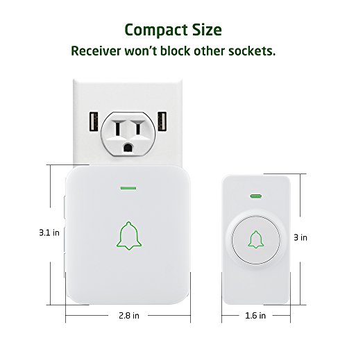 2 Wireless+AVANTEK+Waterpoof+Doorbell+Operating