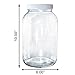 (2 Pack) 1 Gallon Clear Glass Jar with White Plastic Cap (110/400)