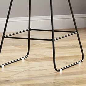 Christopher Knight Home Lilith Counter Stools, 26" Seats, Modern, Geometric, Black Iron Frames with Ivory Cushion (Set of 2) 41co5STea%2BL