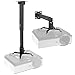 VIVO Black Universal Adjustable Wall Ceiling Projector Mount Bracket | Extendable Length Projection (MOUNT-VP06B) primary