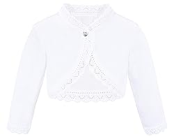 Lilax Little Girls' Knit Long Sleeve Button Closure