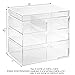 Ikee Design Acrylic Cosmetics Lipsticks Makeup Organizer Holder Box with 4 Removable Drawers, 10