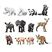 TOYMANY 12PCS Zoo Animal Figurines, High Emulational Detailed Baby Animals Figures, Easter Eggs Education Birthday Gift Christmas Toy Set for Kids Children