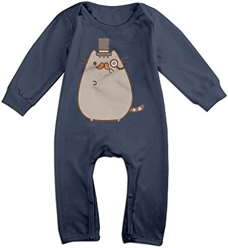PCY Newborn Babys Boy's &amp; Girl's Doctor Cat Long Sleeve Bodysuit Baby Onesie For 6-24 Months Navy Size 24 Months
