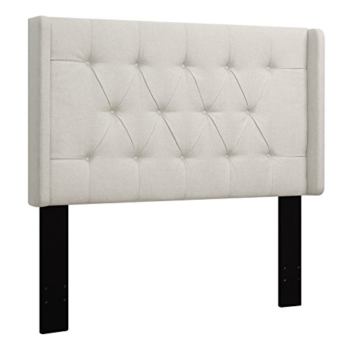 Pulaski DS-D017-270-432 Shelter Button Tufted Upholstered Headboard, Cal King, Linen