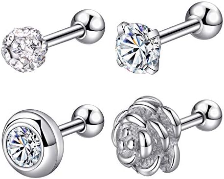 316L Surgical Steel 16G Rose Flower Cartilage Earring Studs for Womens