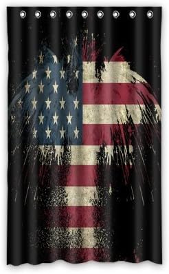 Personalized Custom American Eagle Flag Window Curtain / Drapery / Panels / Treatment Thermal Insulated Blackout Window Curtains 52 "x 84" Inch Home Decoration