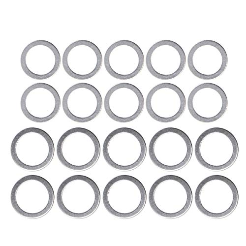 Rear Differential Fill Drain Plug Gaskets Crush Washers for Civic, Accord, CRV CR-V Pilot, Odyssey Part# 94109-20000 20 Packs MOTOALL