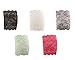 GEOOT Womens 5 Pairs Stretch Lace Boot Leg Cuffs Soft Laced Boot Socks (5 color)