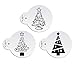 ART Kitchenware 6pcs/set Christmas Tree Cookie Stencil Set for Cakes Sugar Decoration Cookie Mold Reusable Stencils for Painting Beige/Semi-Transparent ST-925S