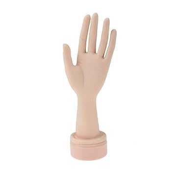 SHAFIRE Flexible Plastic Mannequin Nail Art Training Hand Display Tool for Practice