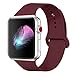MOOLLY for Watch Band 42mm 44mm, Soft Silicone Watch Strap Replacement Sport Band Compatible with Watch Band Series 5 Series 4 Series 3 Series 2 Series 1 Sport & Edition (42mm 44mm S/M, Wine Red)