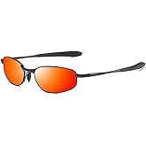 ZHILE Polarized Sunglasses Small Size Rectangular Metal Frame for Men and Women UV400 Protection