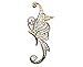 WIIPU women 1PCS Gold White Crystal Butterfly Ear Cuffs Left Clip On Cartilage Ear Cuff Earring(E01)
