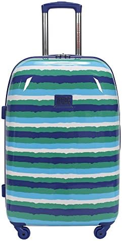 Double Dutch Club Water Color Stripe Cool 20 Inch Hardside, Blue, One Size