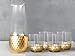 Carafe Wine Glass Pitchers 44 Oz, Gold Plated Decanter for Chilled Beverage Iced Tea Water, Holiday Gift
