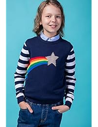 Kid Nación las niñas manga larga Pullover con estrella & Arco Iris Decoración Girl Sweater