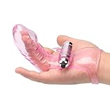 Hot Womens Massager Toys Finger Sleeve Shock Massagers (pink)