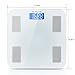 Adoric Bluetooth Body Fat Scale, Digital Backlit Display, Precise Measurements for Weight, Bone, Water, Muscle, Fat, Visceral fat, BMI, and Metabolism with Smartphone App (White)