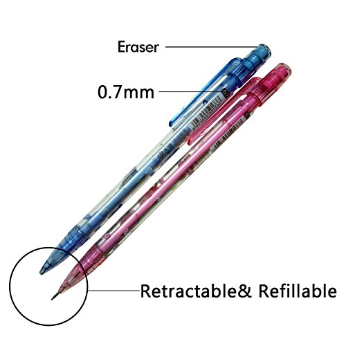 Magicdo Automatic Mechanical Pencil,Medium Point (0.7mm), Retractable Mechanical Pencils Automatic Set With 2 Automatic Pencil Lead For Writing, Drawing, Signature,24-Count
