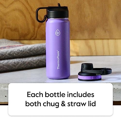 ThermoFlask Double Wall Vacuum Insulated Stainless Steel Water Bottle