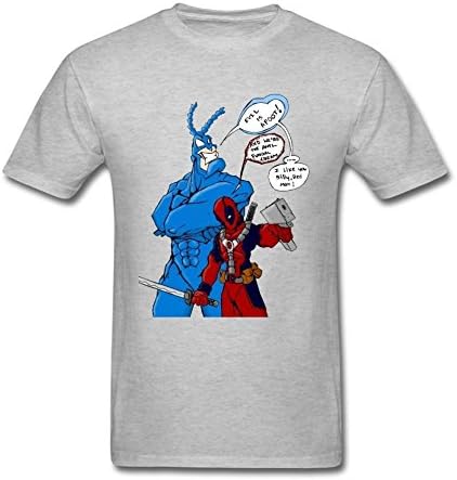 Men's Deadpool And The Tick Team Up DeepHeather TShirt
